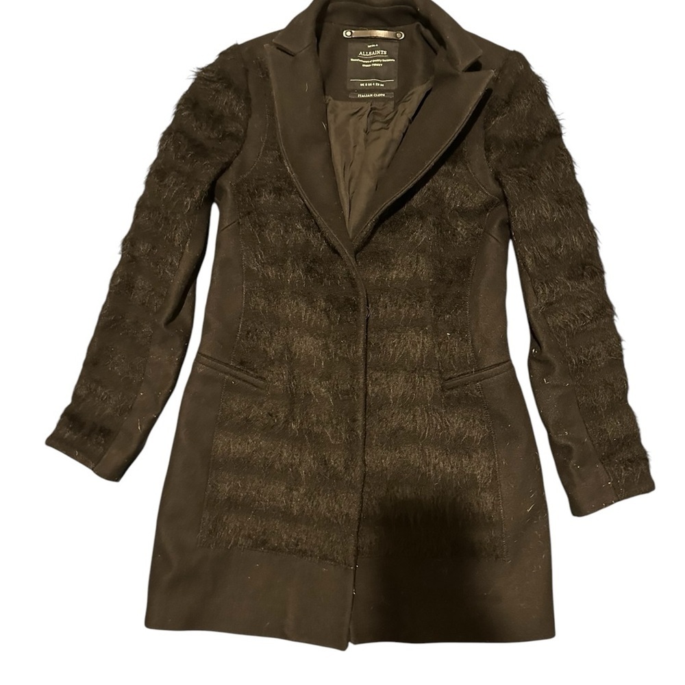 All saints black Women's Coat size 4